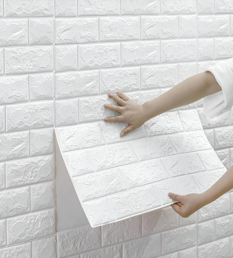 Set 4 Láminas Papel Mural 3D Pared Ladrillo Decorativo Jhn-4