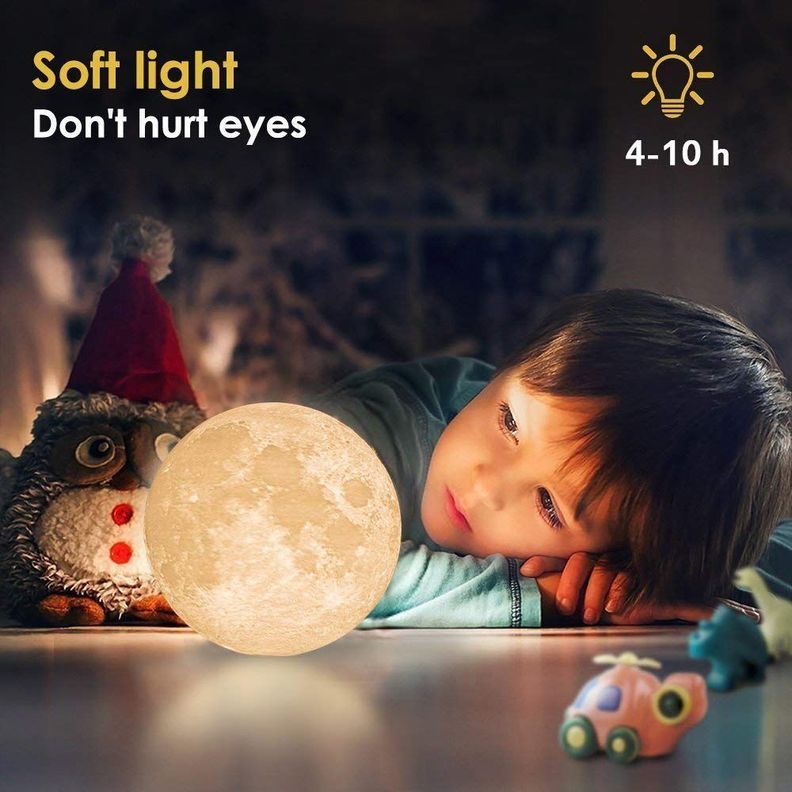 Lampara Luna 3d Led Mágica Corriente Habitación Rondon-2