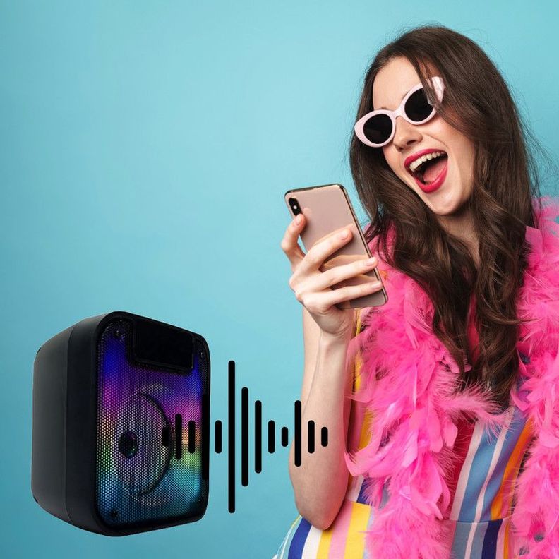 Parlante Altavoz Bluetooth RGB Bluetooth Lau-4