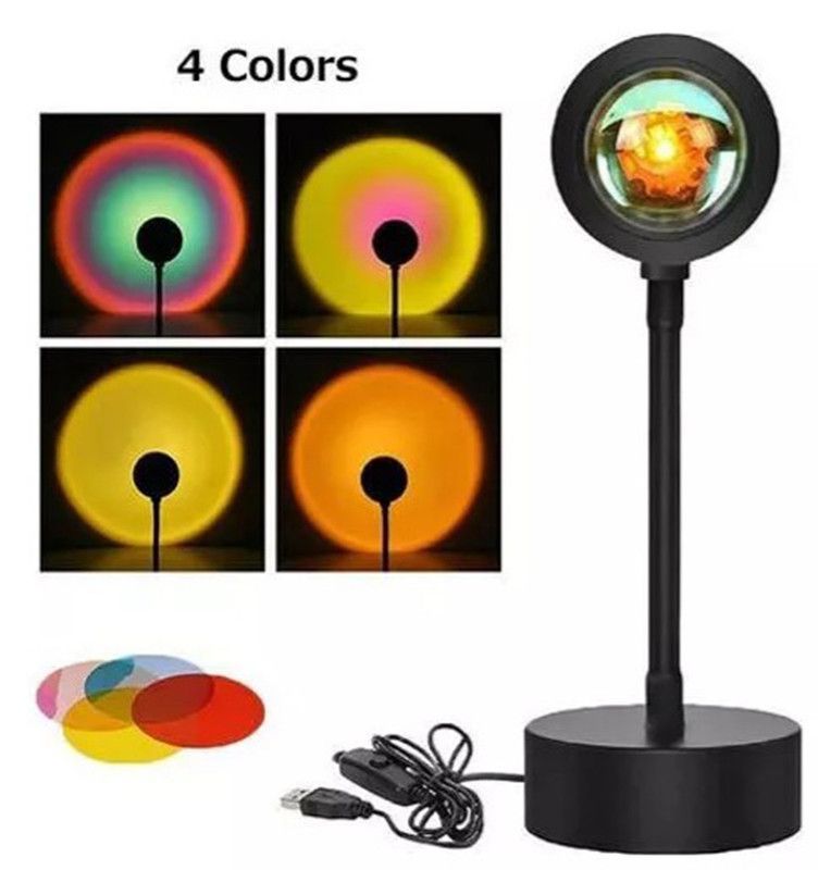 Lampara Mesa Puesta Sol Iluminaria Nocturna Ambiente Lau-7