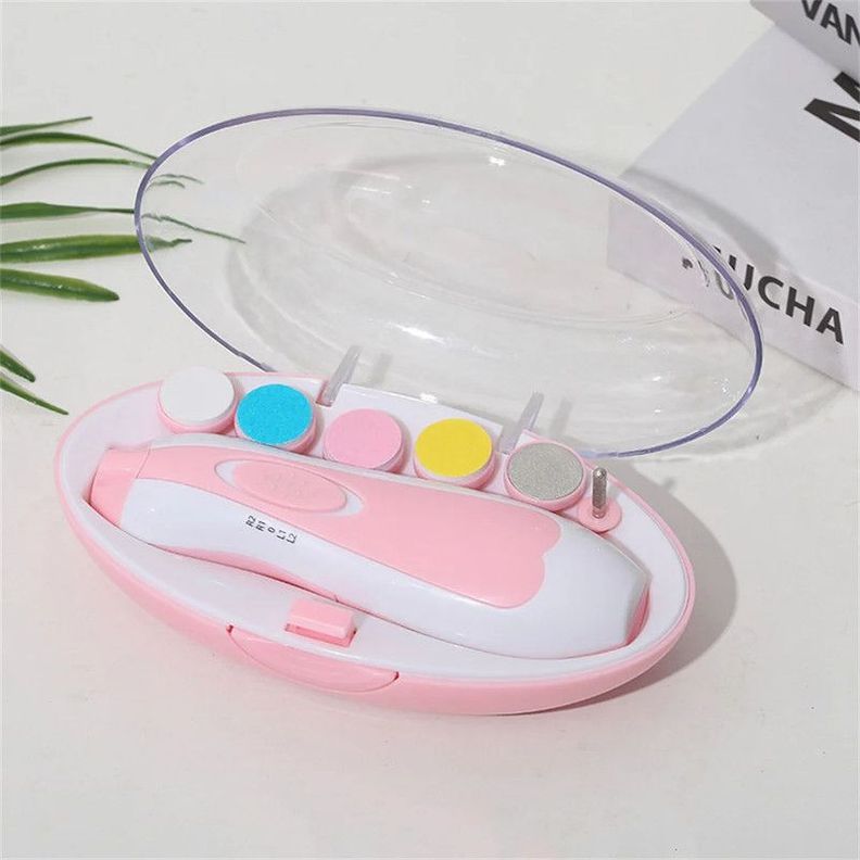Kit Aseo Bebes Corta Uñas Electrico Luz led Portatil Rondon-3