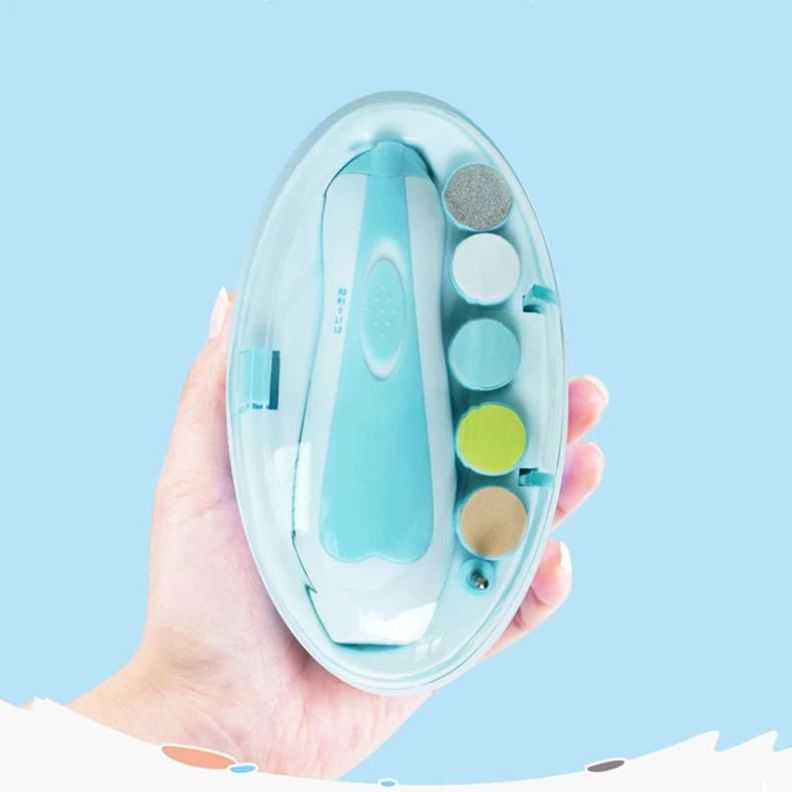 Kit Aseo Bebes Corta Uñas Electrico Luz led Portatil Rondon-9