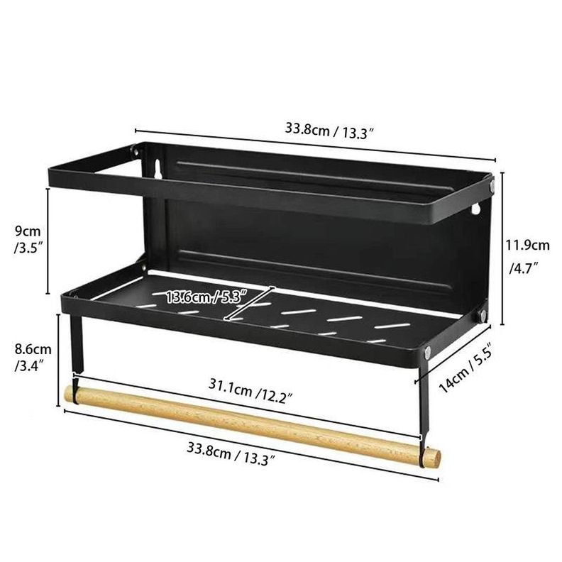 Estante Lateral Organizador Magnético Ganchos Pared Rondon-1