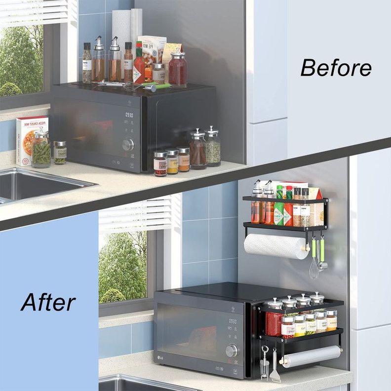 Estante Lateral Organizador Magnético Ganchos Pared Rondon-6