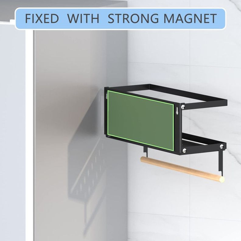 Estante Lateral Organizador Magnético Ganchos Pared Rondon-2