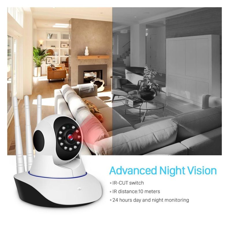 Cámara Seguridad WIFI Full HD Visión Nocturna Hogar Rondon-6