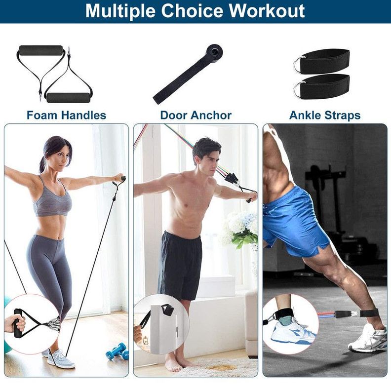 Set 2 Juegos Bandas Elastica Fitnes Entrenamiento Gym Lau-7