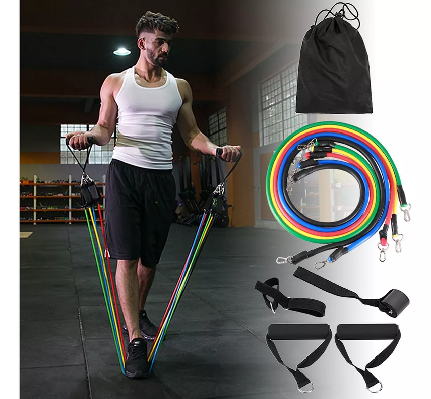 Set 2 Juegos Bandas Elastica Fitnes Entrenamiento Gym Lau-9
