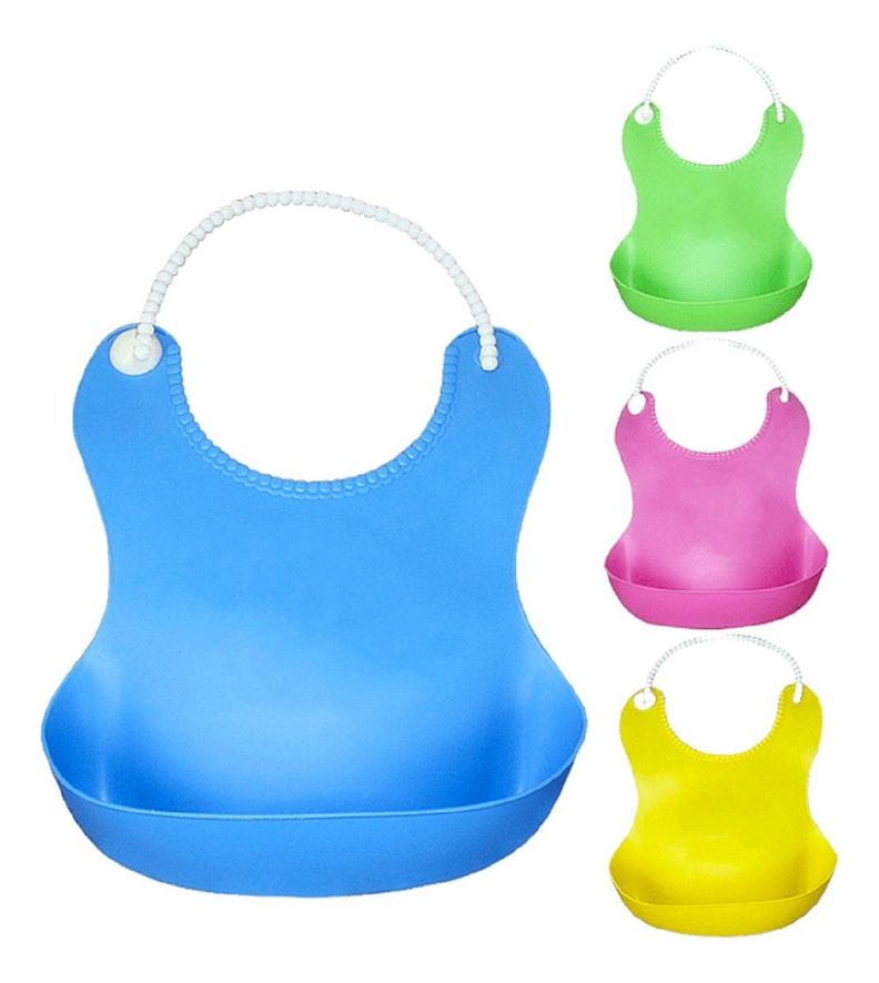 Set 10 Baberos Impermeable Antiderrame Reutilizable Bebe Lau-2