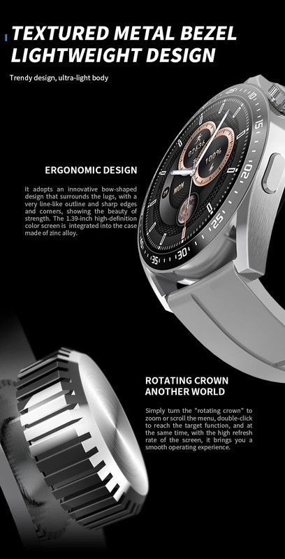 
Reloj Inteligente Unisex Bluetooth Ritmo Cardíaco Rondon-5
