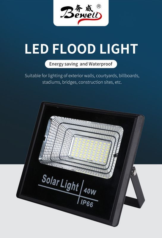 Reflector Led Panel Solar Jardín Calle Parque Lampara Rondon-5