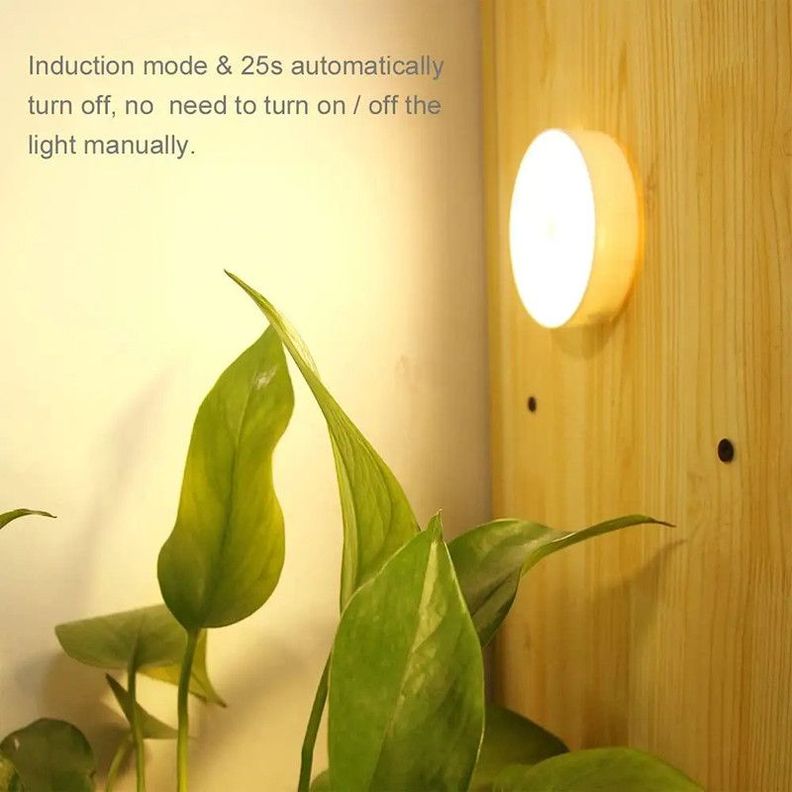 Aplique Lampara Circular Pared Sensor Luz LED Portatil Lau-6