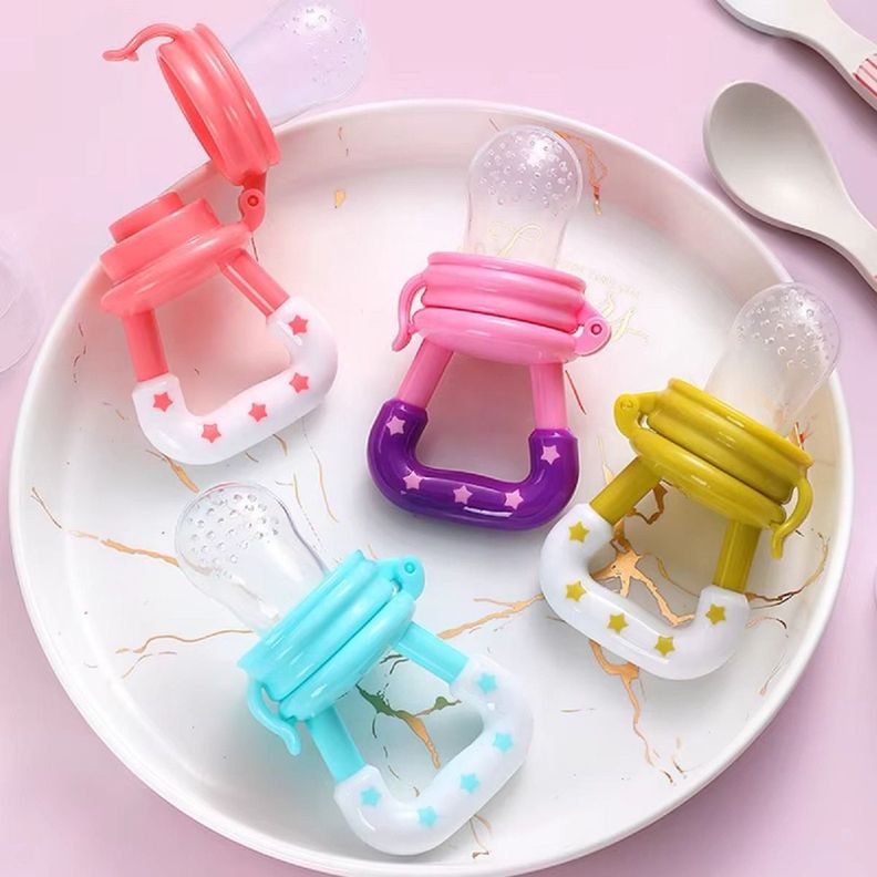 Set 4 Chupete Comedor Alimentador Silicona Repuesto Bebe Lau-4