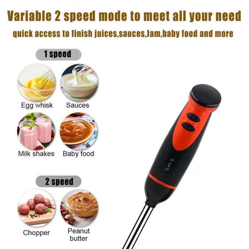 Batidora Sumergible Mezclador Mano Eléctrico Cocina Rondon-3