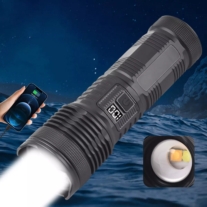 Linterna Exterior SuperBrillante Luz LED Recargable Lau-1