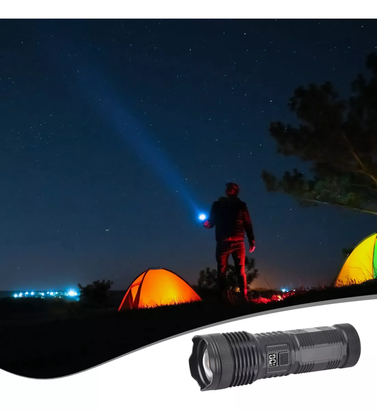 Linterna Exterior SuperBrillante Luz LED Recargable Lau-2