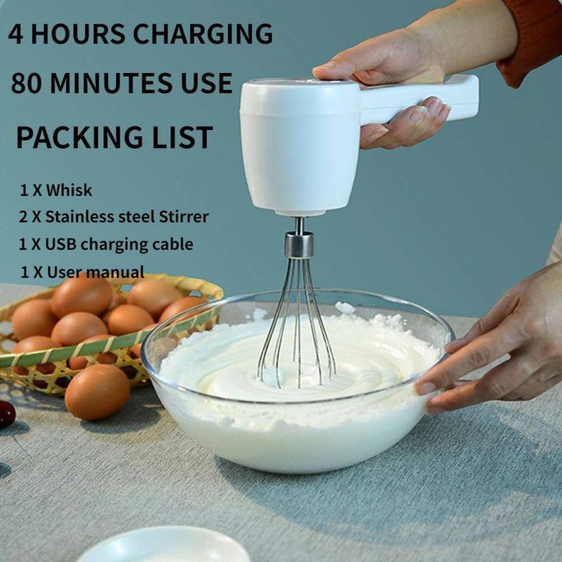 Batidora Mini Mezclador Mano Portatil Inalambrica Cocina Lau-2