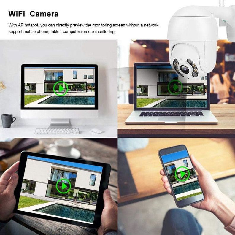 Cámara Inalámbrica IP WiFi Imagen Escucha Aire Libre Rondon-6