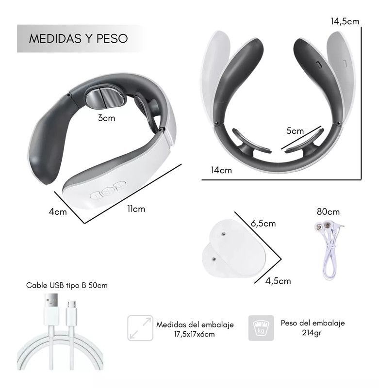 Masajeador Cuello Electroestimulador Cervical  Lau-0