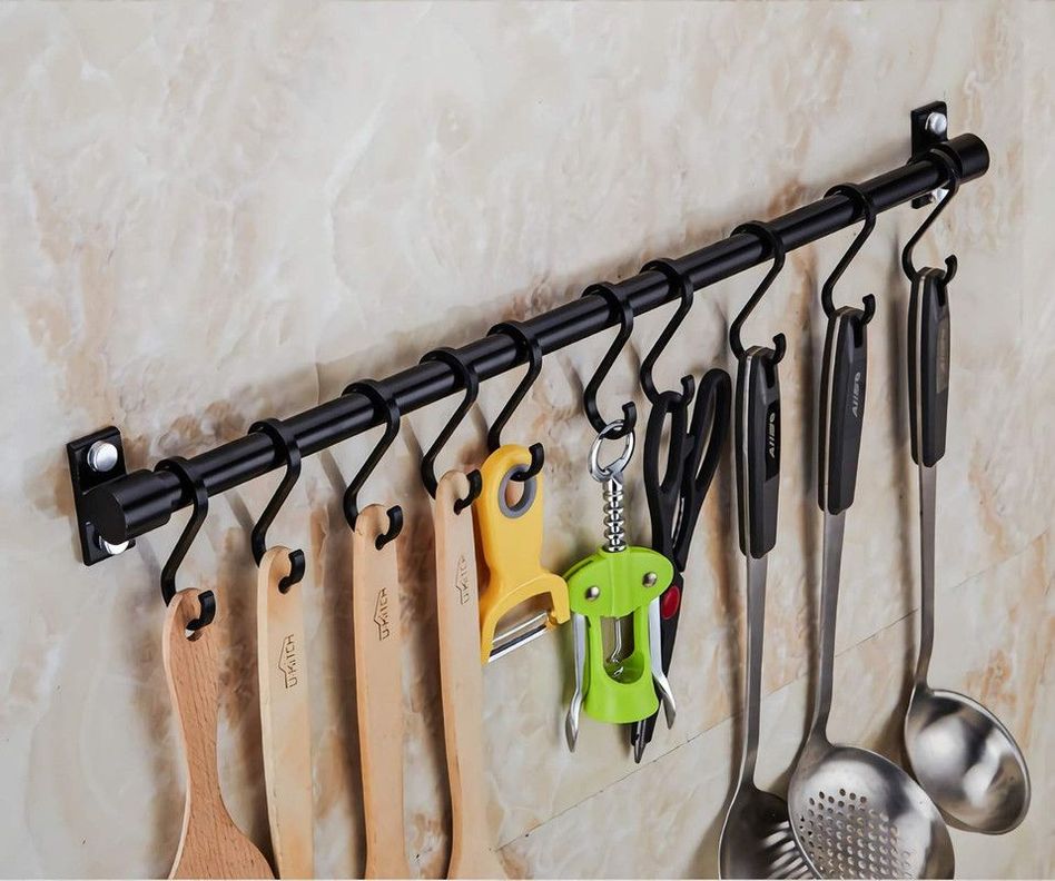 Estante Utensilios Organizador Cocina 6 ganchos Pared Rondon-5