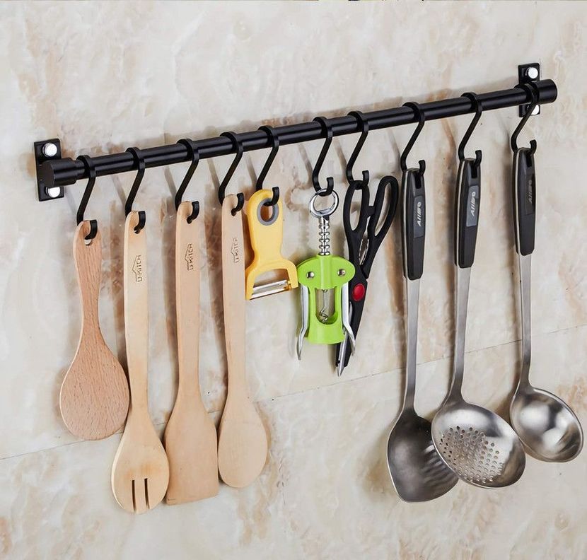 Estante Utensilios Organizador Cocina 6 ganchos Pared Rondon-4