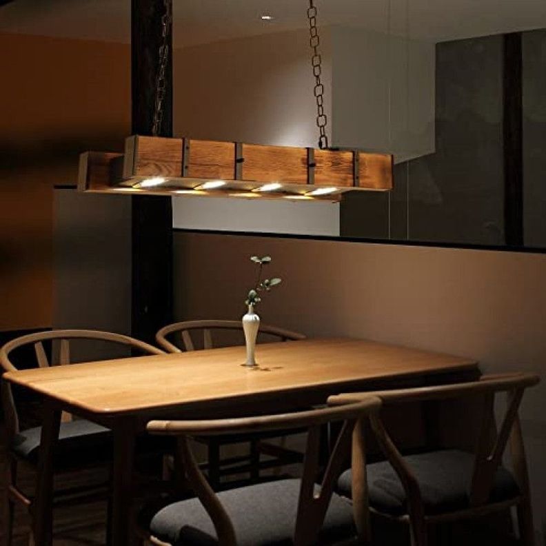Lampara Rustica Isla Cocina Bar Restaurante Comedor Lau-3