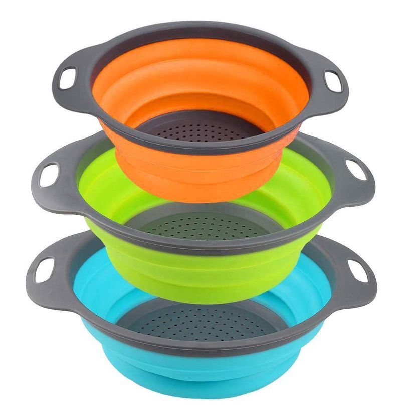 Juego Coladores Plegables Multiuso Fregadero Cocina Rondon-0