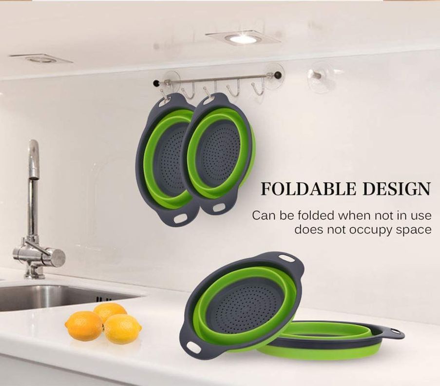 Juego Coladores Plegables Multiuso Fregadero Cocina Rondon-4