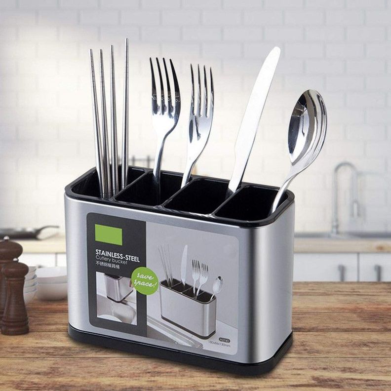 Set 2 Organizador Cubiertos Escurridor Utensilios Cocina Lau-2