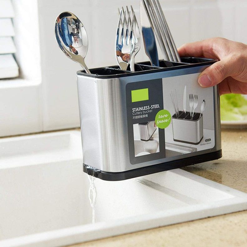 Set 2 Organizador Cubiertos Escurridor Utensilios Cocina Lau-3