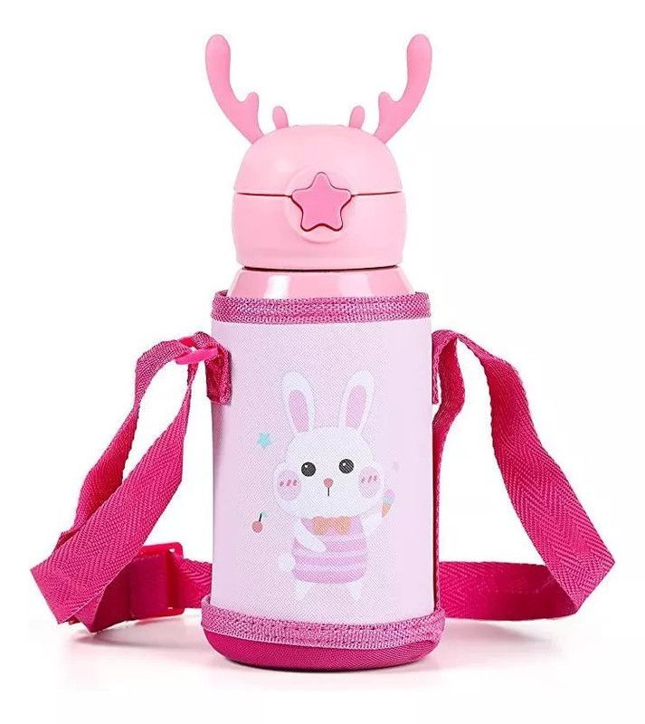 Botella Infantil Bebe Niños Doble Tapa Bolsa Asa Rondon-0