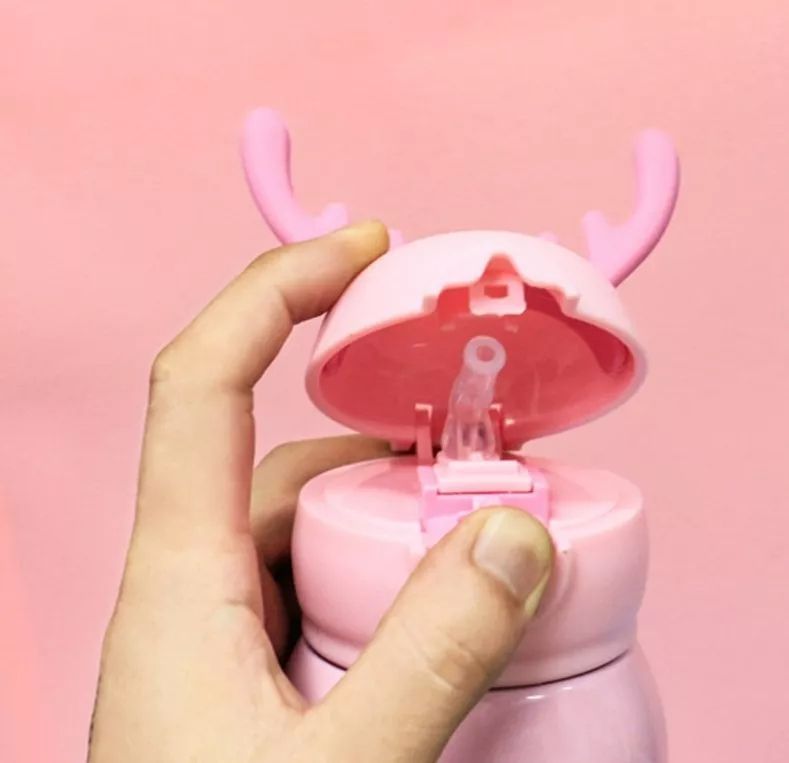 Botella Infantil Bebe Niños Doble Tapa Bolsa Asa Rondon-6