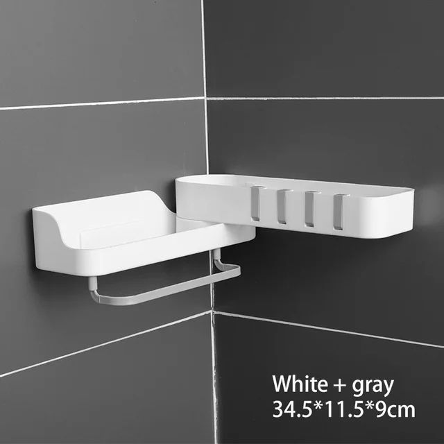 Estante Esquinero Baño Ducha Ganchos Rotación 180 Rondon-6