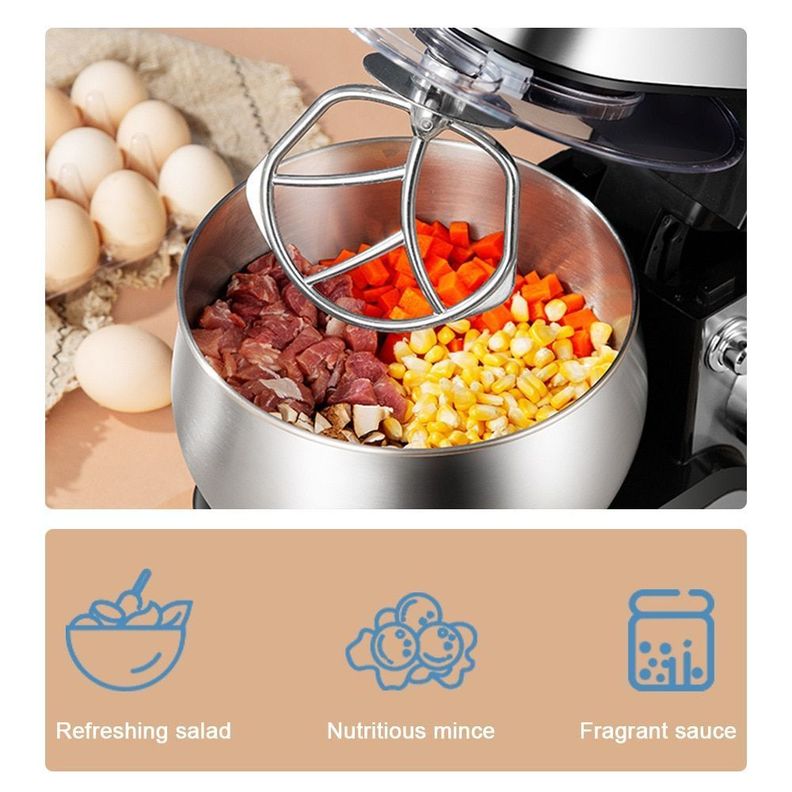 Batidora Eléctrica Chef Máquina Amasador Tazón Cocina Rondon-3