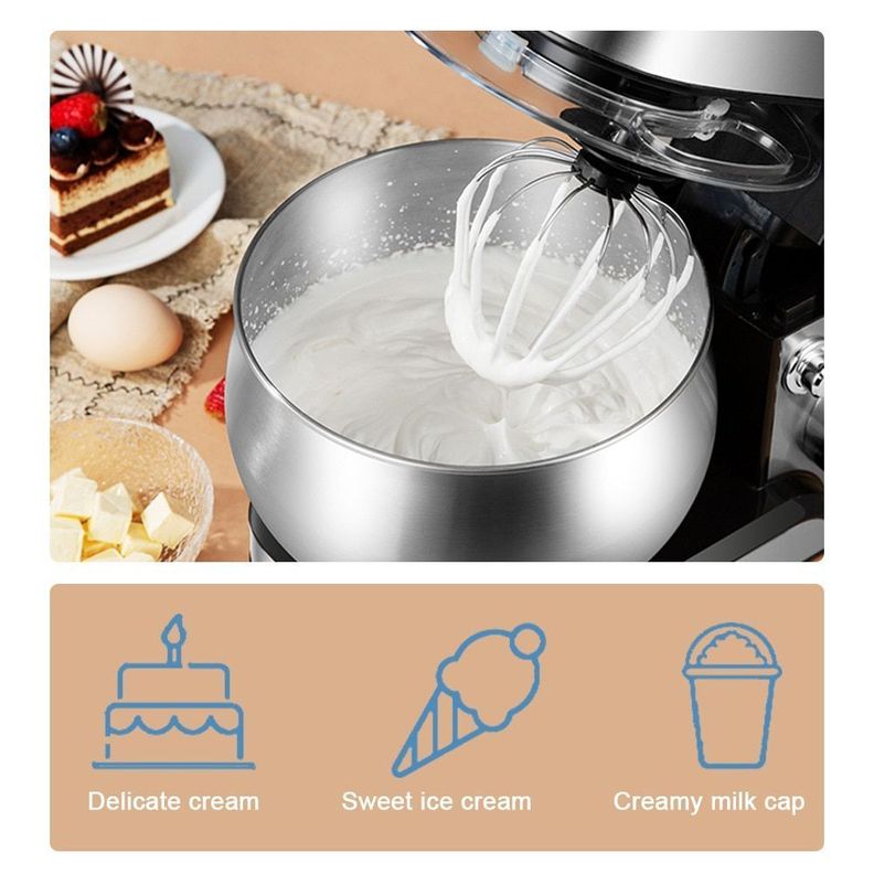 Batidora Eléctrica Chef Máquina Amasador Tazón Cocina Rondon-4
