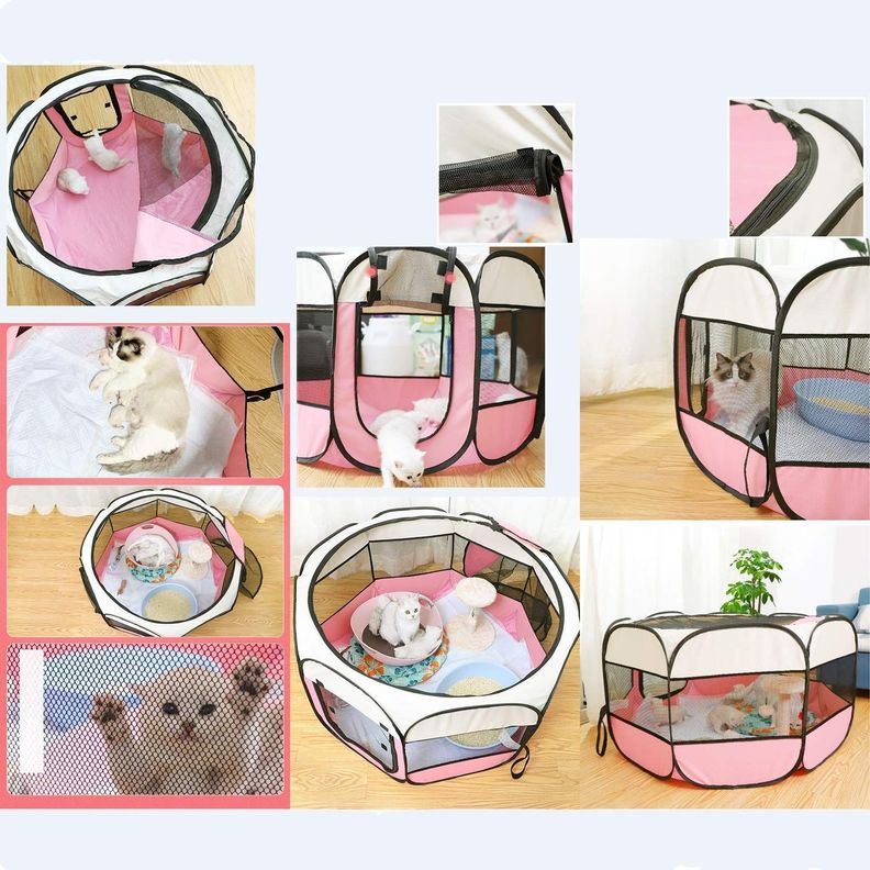 Casa Perros Recinto Plegable Cachorros Extraible Rondon-5
