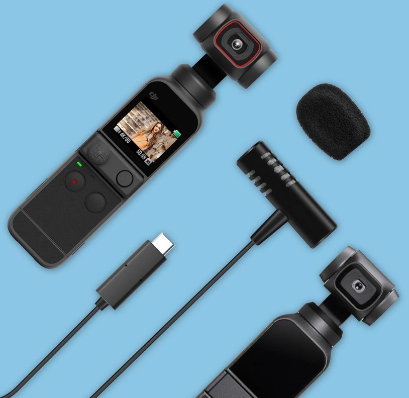 MICRÓFONO DIGITAL USB Tipo C Solapa Estabilizador de Video-8