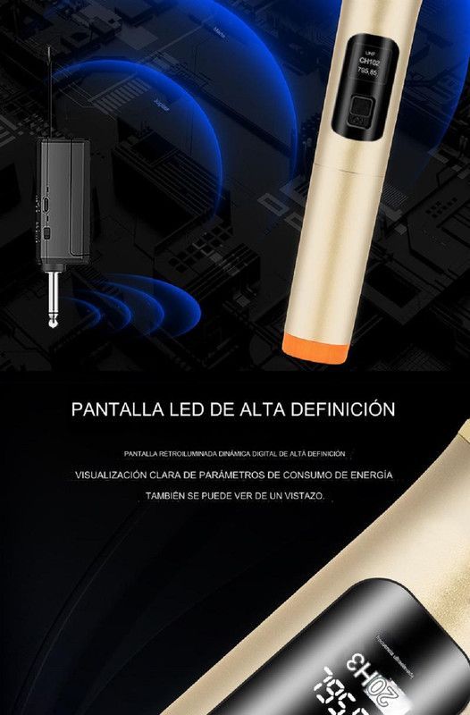 Microfono Inalambrico Musica Karaoke Canto Sonido Lau-3