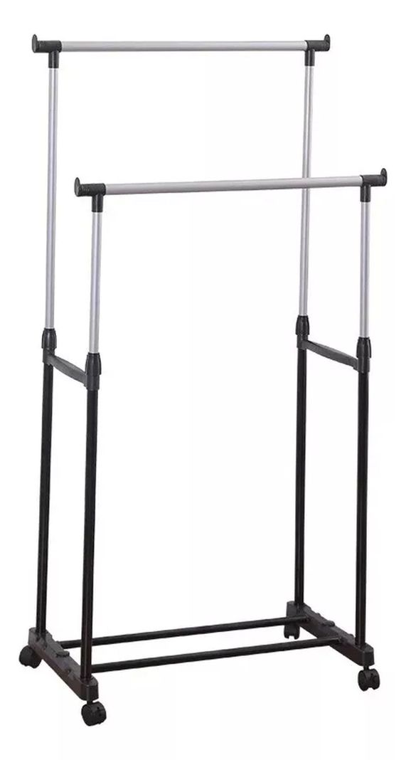 Perchero Ropa Organizador Multifuncional Ruedas Doble Jer-3