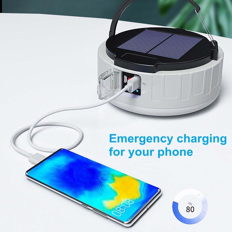 Lámpara Campamento Solar LED USB Recargable Portatil Rondon-7