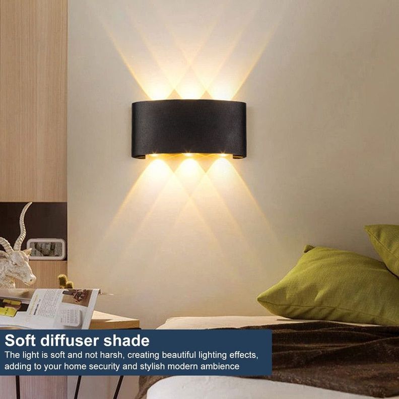 Set 2 Apliques Moderno LED 6W Sala Porche Patio Garaje Lau-3