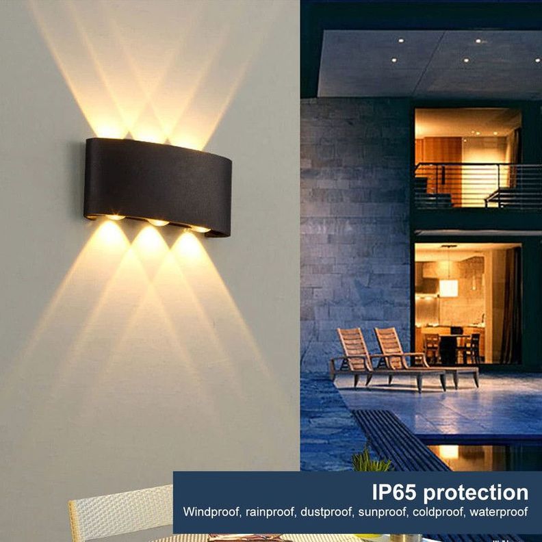 Set 2 Apliques Moderno LED 6W Sala Porche Patio Garaje Lau-4