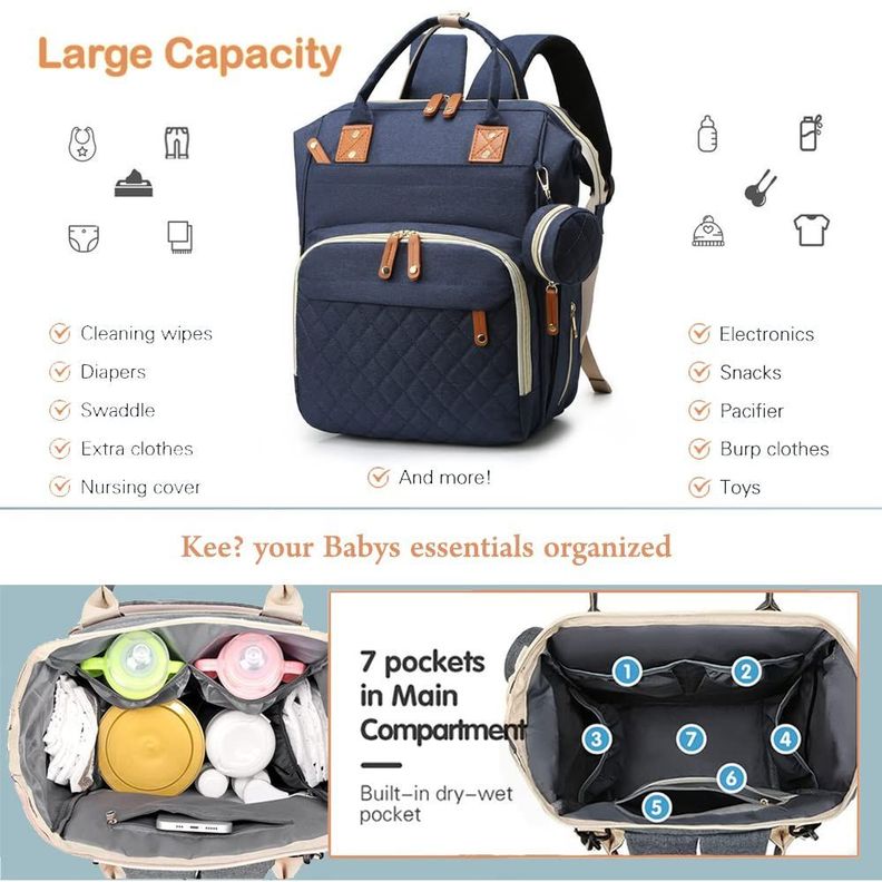 Mochila Pañales Impermeable Gran Capacidad Oxford Rondon-1