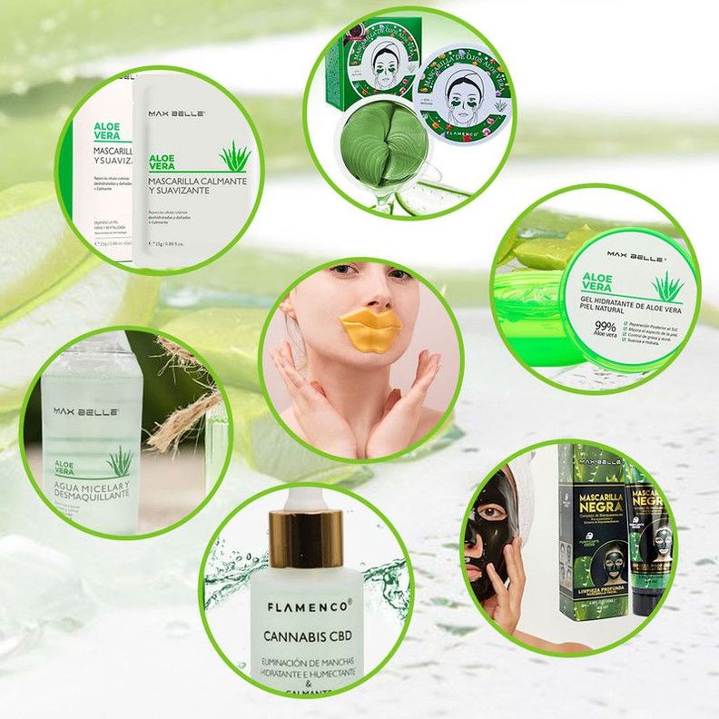 SkinCare Combo Belleza Serum Hidratante Facial Aloe Vera 7P-9