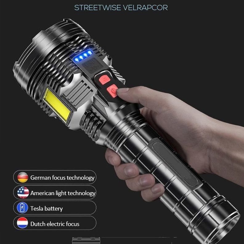 Linterna Portátil Ultrabrillante LED Recargable USB Rondon-3