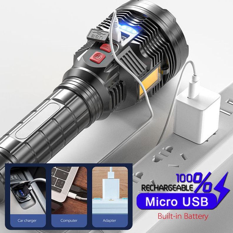 Linterna Portátil Ultrabrillante LED Recargable USB Rondon-8