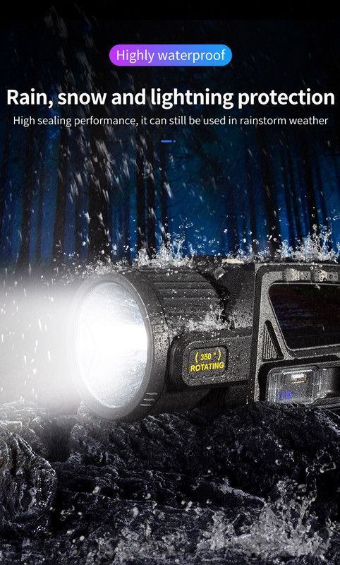 Linterna LED Recargable Giratorio Exteriores Solar Rondon-9