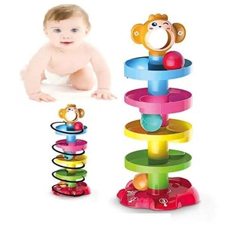 Juego Juguete Bebe Niños Torre Giratoria Rampa Juego Rondon-0