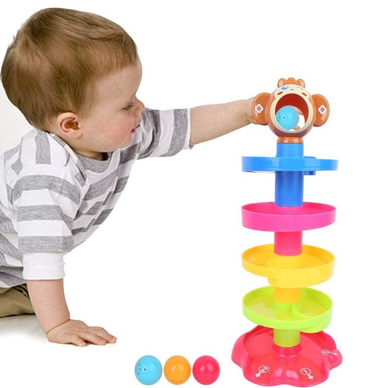 Juego Juguete Bebe Niños Torre Giratoria Rampa Juego Rondon-6