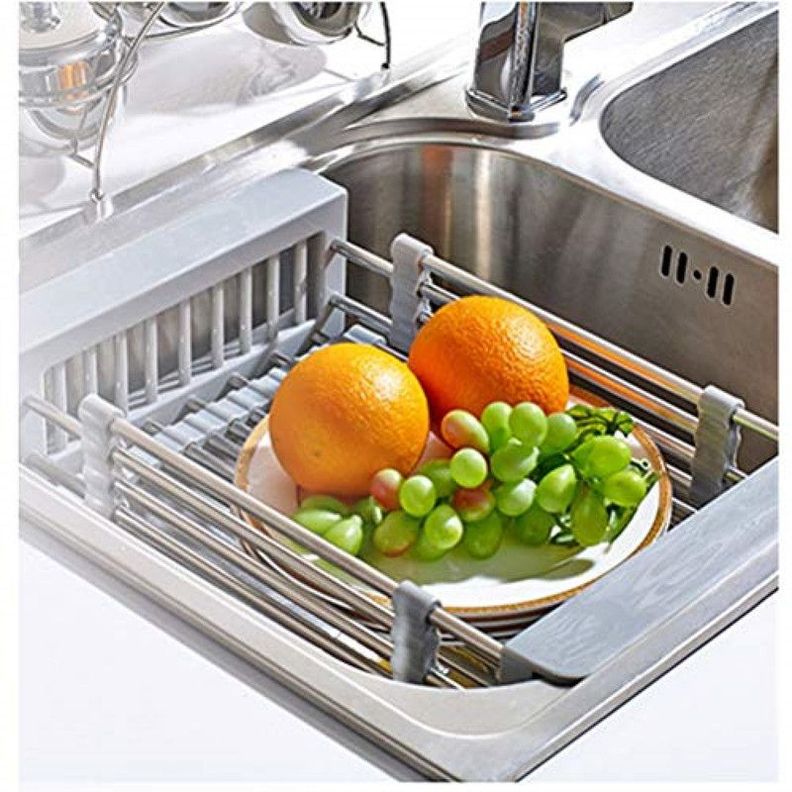 Escurridor Rejilla Expansible Secaplatos Frutas Verduras Lau-3